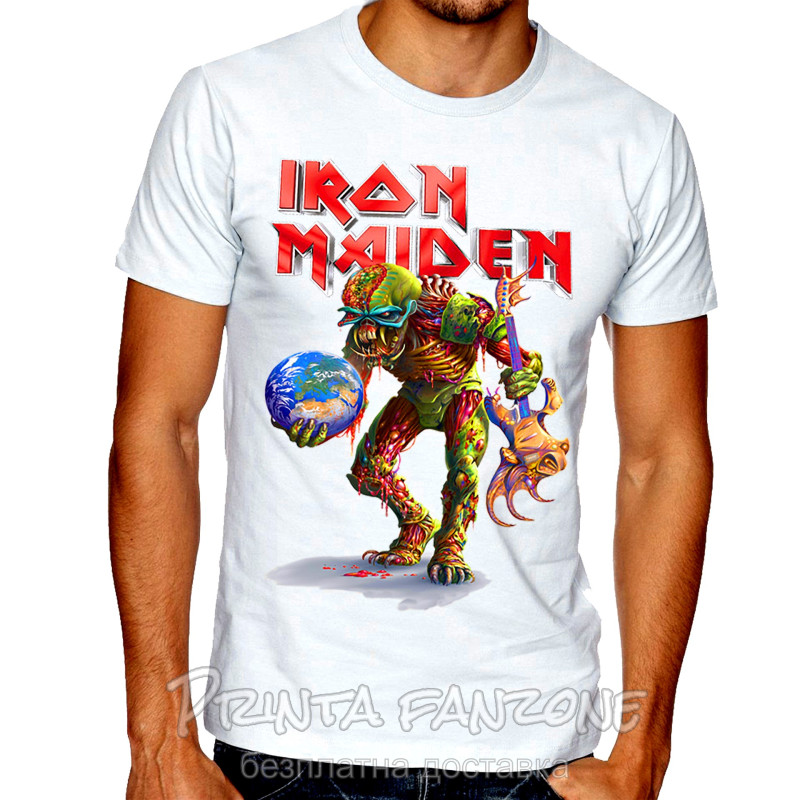 Тениски Iron Maiden, Айрън Мейдън, Eddie, мъжка тениска, 100% памук, M до 2XL